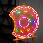 "Schokoriegel Donut großes Neonschild Licht Lebensmittelgeschäft Café Wand LED Kunstdekor 25""x28"