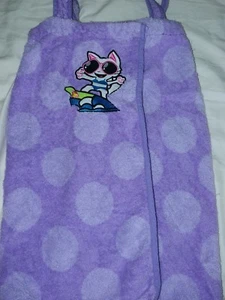 Pampered Princess Girls Sz. 5/6 Purple terrycloth Swim Cover Up. Cute - Picture 1 of 8