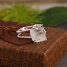 Double Band Ring For Women With Rough Herkimer Diamond 925 Silver Jewelry Gift