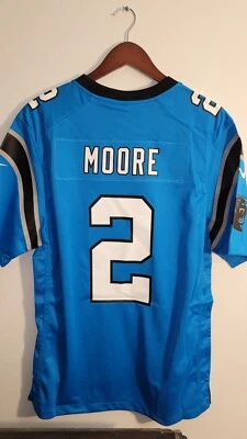 NIKE NFL CAROLINA PANTHERS DJ MOORE BLUE MEN'S JERSEY SIZE XL - Image 1 of 3