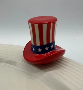 Cappello top Nora Fleming mini stelle e righe zio Sam T53 Home of Brave siglato - Foto 1 di 6