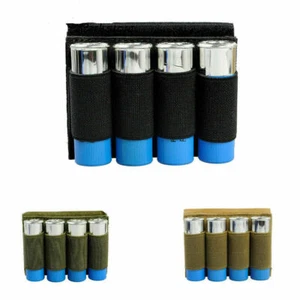 4 Rounds 12/16/20GA Tactical Military Shotgun Shell Ammo Cartridge Holder Pouch - Picture 1 of 14
