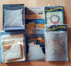 CANDLEWICKING Lot / Kits + How - To Patterns + Complete Panels + Musselin Fabric - Bild 1 von 7