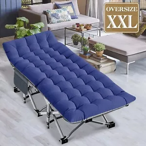 Cuna plegable para adultos cama de invitados cunas portátiles de alta resistencia camping con tapete - Imagen 1 de 48