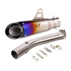 For Yamaha YZF R6 1998-2005 Exhaust System Middle Link Pipe 51mm Mufflers Tips - Picture 1 of 12