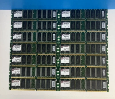 (14x 512MB) Kingston KTH-D530/512 DDR-400 PC-3200 184-Pin Desktop SDRAM Memory ~ - Image 1 of 4