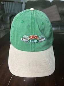 Friends TV Show Hat Mens Adjustable Strap Green Central Perk Logo Casual - Picture 1 of 6