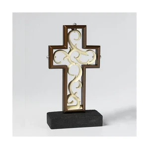 Unity Cross® Bronze & Ivory Color; Unity Candle Unity Sand Elegant Rustic A - Picture 1 of 3