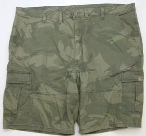 Wrangler Green Flat Front Cotton Mens Cargo Shorts X-Large 44" Waist x 10" 1-528 - Picture 1 of 5