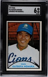 1979 TCMA JAPANESE PRO BASEBALL #13 KATSUYA NOMURA NPB NIPPON HOF 657 HR SGC 6 - Picture 1 of 2