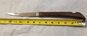 Browning Fillet Lockback Wood Handle Vintage Long Folding Knife Made In Japan - Picture 1 of 24
