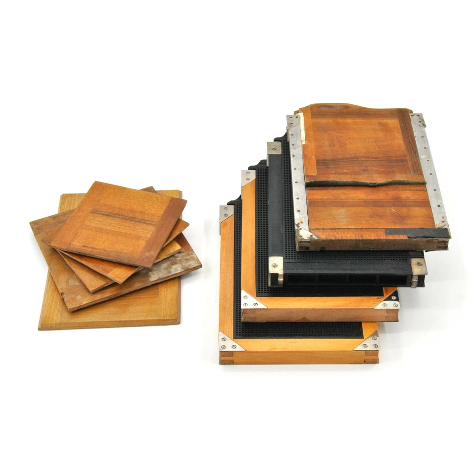 4x Wooden FKD 13x18cm Large Format Cassettes For Glass Plates/Film! Untested! - Image 1 of 4