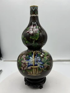 Double Gourd Cloisonne Vase - Picture 1 of 10