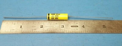 CORNELL DUBILIER (2pcs)Film Capacitor, Axial, 0.22uF, 220nF , 10%, Audio 100vdc, WMF1P22K, CDE