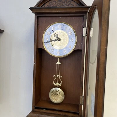 😘Seiko Brown Oak Wall Clock with Pendulum-QXH107BL.( Defective Musical Part)🥲 - Image 1 of 4