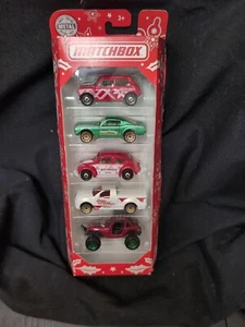 2019 MATCHBOX CHRISTMAS HOLIDAY 5 PACK MINI MUSTANG VW JEEP - Picture 1 of 7