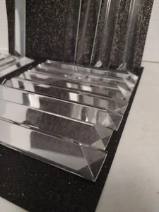 Glass Crystal Prism Drops REPLACEMENT 7 1/16in Lighting Dangle *Read" Vintage 15 - Picture 1 of 12