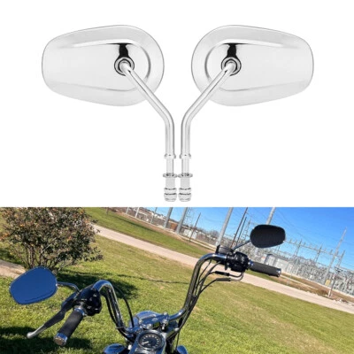 Espejos retrovisores cromados aptos para Harley Touring FLHT FLHR Road King Classic FLHC Foto 1 de 4