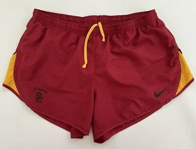 Pantalones Cortos Nike Dri Fit USC para Mujer Forrados Atléticos Talla M Rojo Pista Correr Foto 1 de 4