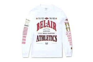 Neu mit Etikett - Bel Air Athletics Herren-T-Shirt "SIX TIME" weiß L/S - S - Bild 1 von 2