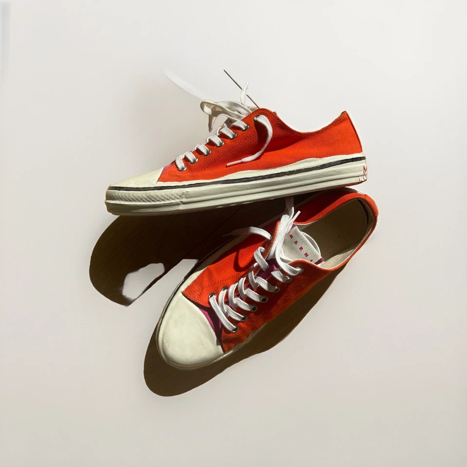 Zapatillas MARNI de Lona Naranja/Rosa Talla 39 (US 8) ¡Hechas en Italia Usadas en Excelente Condición! $410 al por menor Foto 1 de 4