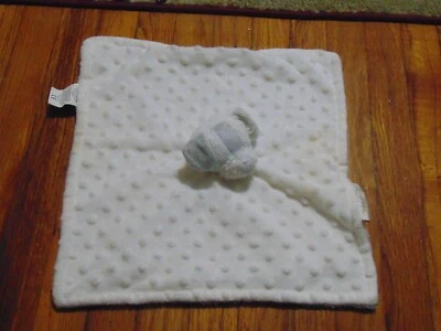 Blankets and Beyond White Gray Dog Puppy Minky Dot Baby Security Blanket Lovey - Image 1 of 4
