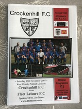 Crockenhill V Fleet Leisure Football Programme 2007/8