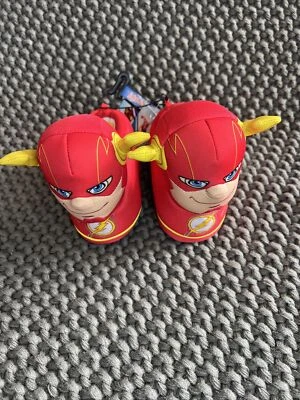 Nuevas pantuflas iluminadas DC Comics The Flash para niños pequeños talla 5-6 Foto 1 de 4
