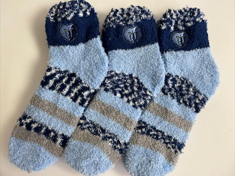 3 PAIR SET! Memphis Grizzlies FBF Women’s Cozy Fuzzy Sleep Socks. OSFM (B1) Cover
