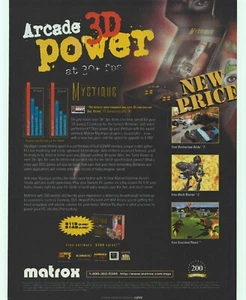 Vintage/Retro Matrox Mystique Grafikkarte Druck Werbung Promo 1997 (B) - Bild 1 von 2