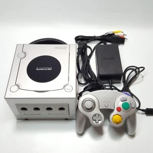 Nintendo Gamecube Console Silver Japan GC w/controller adapter set - Picture 1 of 1