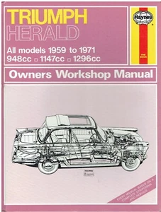 TRIUMPH HERALD 1200 12/50 13/60 SALOON COUPE CABRIO ESTATE VAN WORKSHOP MANUAL - Picture 1 of 1
