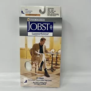 Jobst For Men Compression Socks Large Knee High Over Calf CT White Vintage NEW - Picture 1 of 14