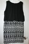 LADIES SMART BLACK/WHITE DRESS FROM INSPIRE NEW WITH TAGS - SIZE 22