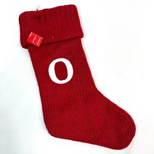 Wondershop Monogram Christmas Stocking Letter O Initial Red Knit Target NWT - Picture 1 of 3