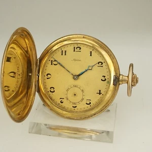 ¡Raro! Oro pl. ALPINA Fullhunter Reloj Bolsillo Hombre Sin Repetidor Sin Fusible Dúplex - Imagen 1 de 9