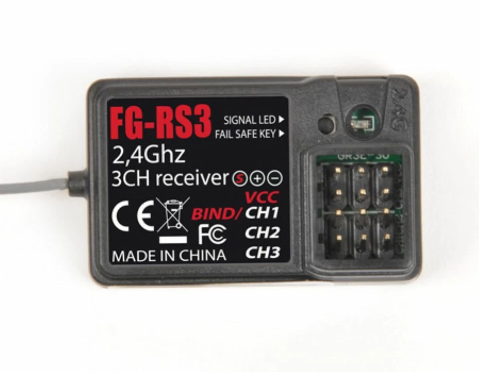 FG Modellsport 07573-001  Empfänger 3 Kanal für FG RS3 2.4GHz - Bild 1 von 1