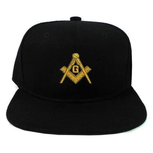 FREEMASON MASON MASONIC SYMBOL Snapback Snapback Cap Mütze Baseballcap schwarz  - Bild 1 von 2