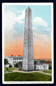 Bunker Hill Monument Charlestown Massachusetts MA Postcard PC 1920s Union News - Picture 1 of 1