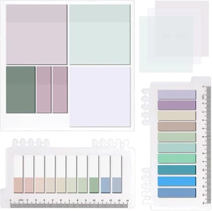 Clear Sticky Notes, 700 Pcs Transparent Sticky Notes Tabs Set, Waterproof Transp - Picture 1 of 8