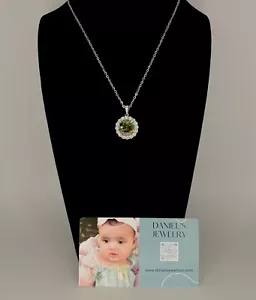 5 Carat SiC Green Moissanite VVS1 Necklace 925 Sterling Silver 18k White Gold - Picture 1 of 1