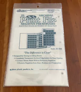 Print File Archival Preservers Negative Sleeves 25 Count BRAND NEW - Picture 1 of 1