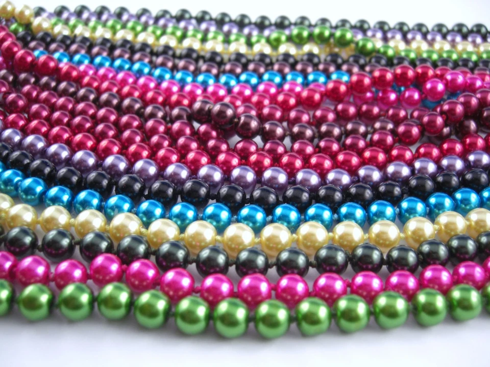 Farbige lange Perlenkette tolle Farbauswahl Top Preis * Sonderposten* - Bild 1 von 1