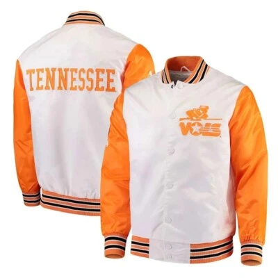 Vintage Tennessee Vols Varsity Jacket - Orange White Satin Script Design Jacket - Image 1 of 4