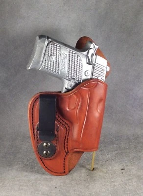 Coldre de couro oculto Kimber Micro 9 IWB com coldre protetor de suor. Coldres ETW - Imagem 1 de 4