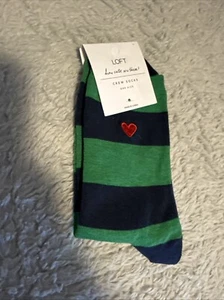 Ann Taylor LOFT - Heart Socks - NWT - Valentine's Birthday Love - One Size - Picture 1 of 4