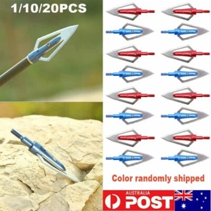 1/10/20X Arrow Heads Hunting Broadheads Screw-in Arrowheads Points Tips Archery - Picture 1 of 15