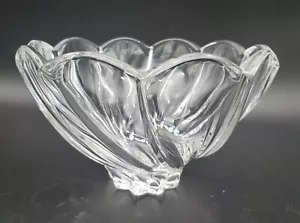 Waterford Marquis Clear Crystal 6"W x 3.5"H Wind Flower Swirl Bowl Windflower - Picture 1 of 9