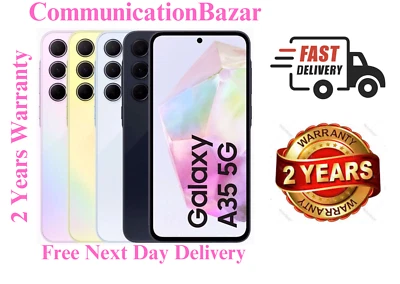 New Sealed Samsung Galaxy A35 Smartphone 128GB/256GB Unlocked 5G Dual Sim 2024 - Image 1 of 4