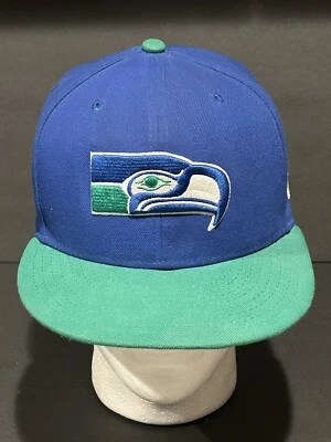 Sombrero Seattle Seahawks New Era 59Fifty Fly Your Own Flag Vintage Logo Talla 7 1/4 Foto 1 de 4